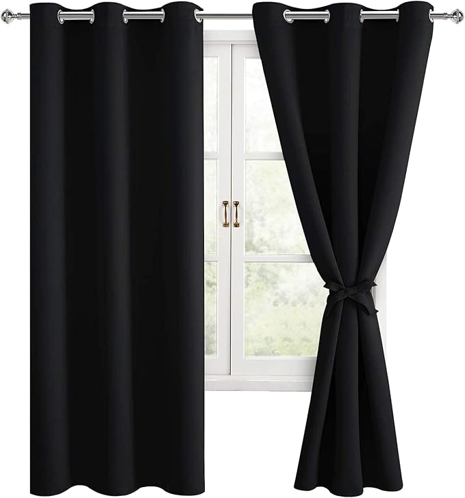 Hiasan Blackout Curtains for Bedroom and Living Room, Light Blocking, Noise