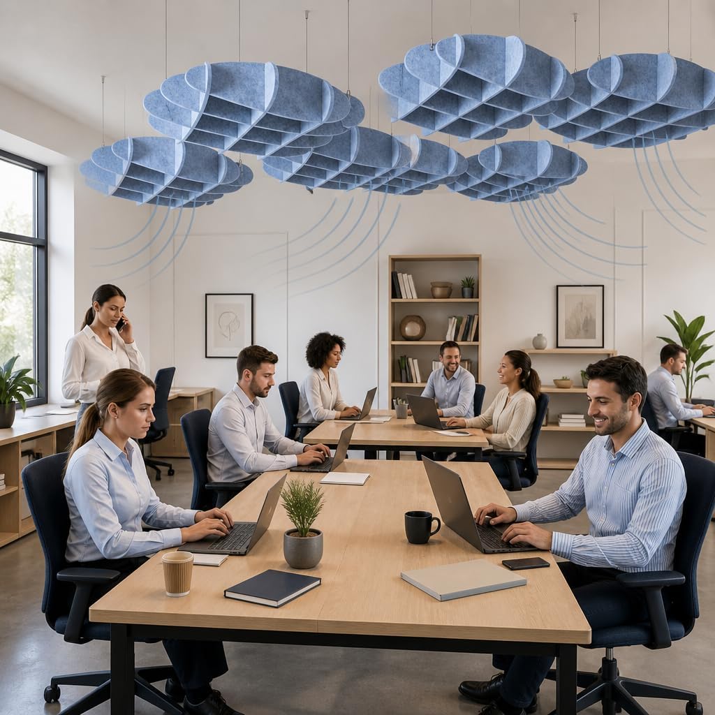 Arrowzoom Acoustic Ceiling Panels 31 in Blue AZ1463