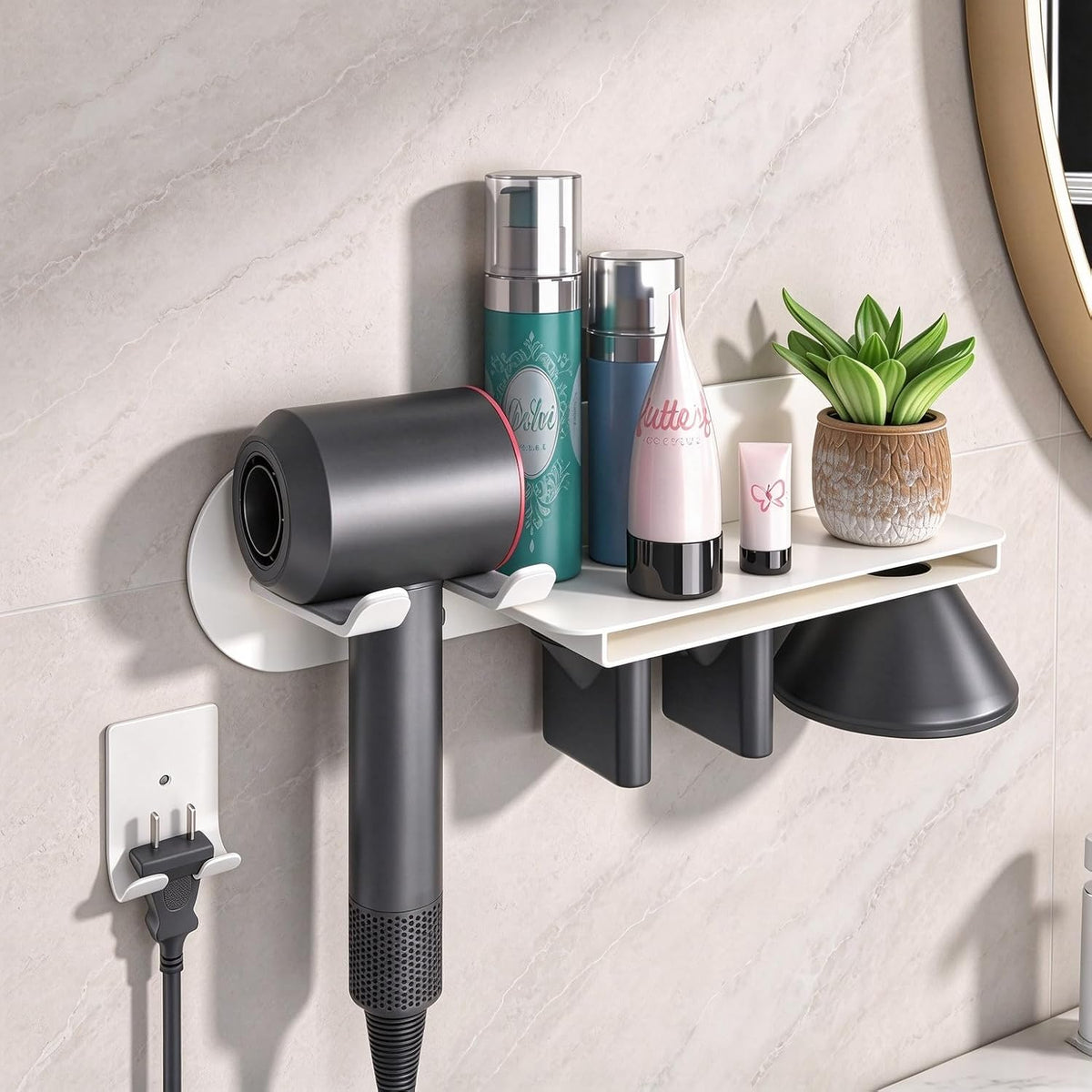 FLE Hair Dryer Holder Wall Mounted