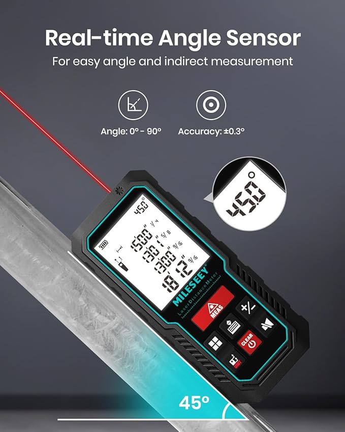 Laser Measure Device, MiLESEEY 393ft Digital Laser Tape Measure