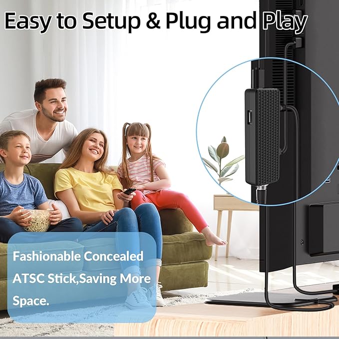 ZJBOX Digital Converter Box for TV, 1080P ATSC tv Tuner Box