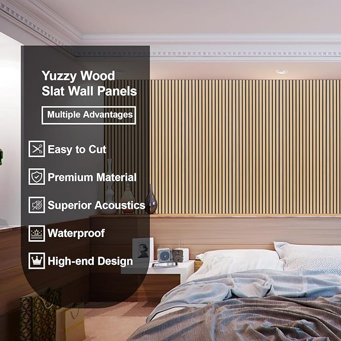 Yuzzy Wood Panels for Wall and Ceiling (4 PCS)