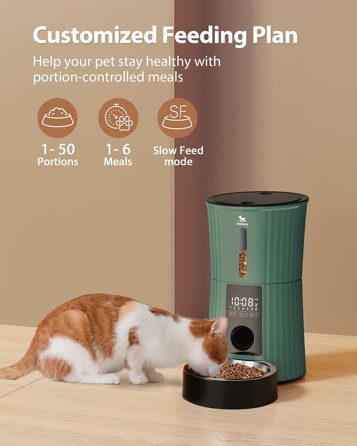 Timed Automatic Cat Feeder - 4L Dry Food Dispenser for Cats and Dogs