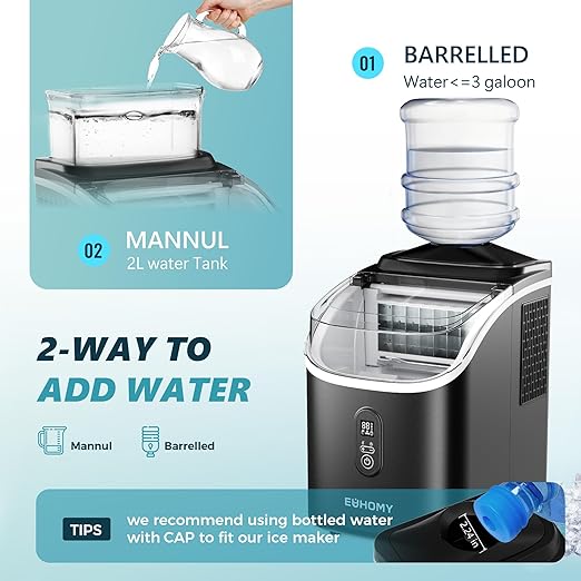EUHOMY Ice Cube Maker Machine Countertop
