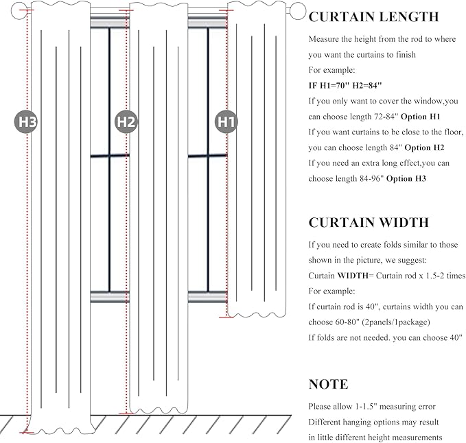 Small Blackout Kitchen Curtains 45 Inch Length, Rustic Farmhouse Pleat Burlap