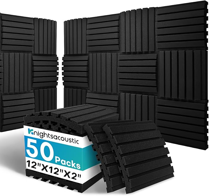50Packs Curved Sound Proof Foam Panels