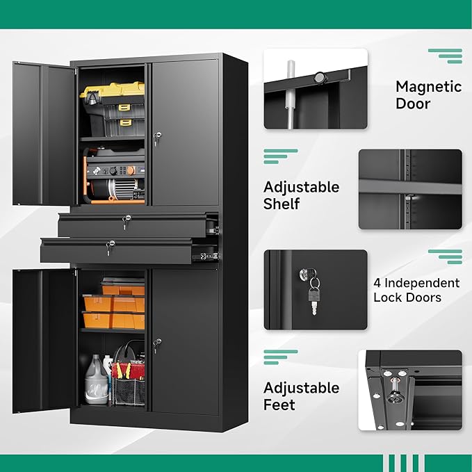Letaya Metal Garage Storage Cabinet