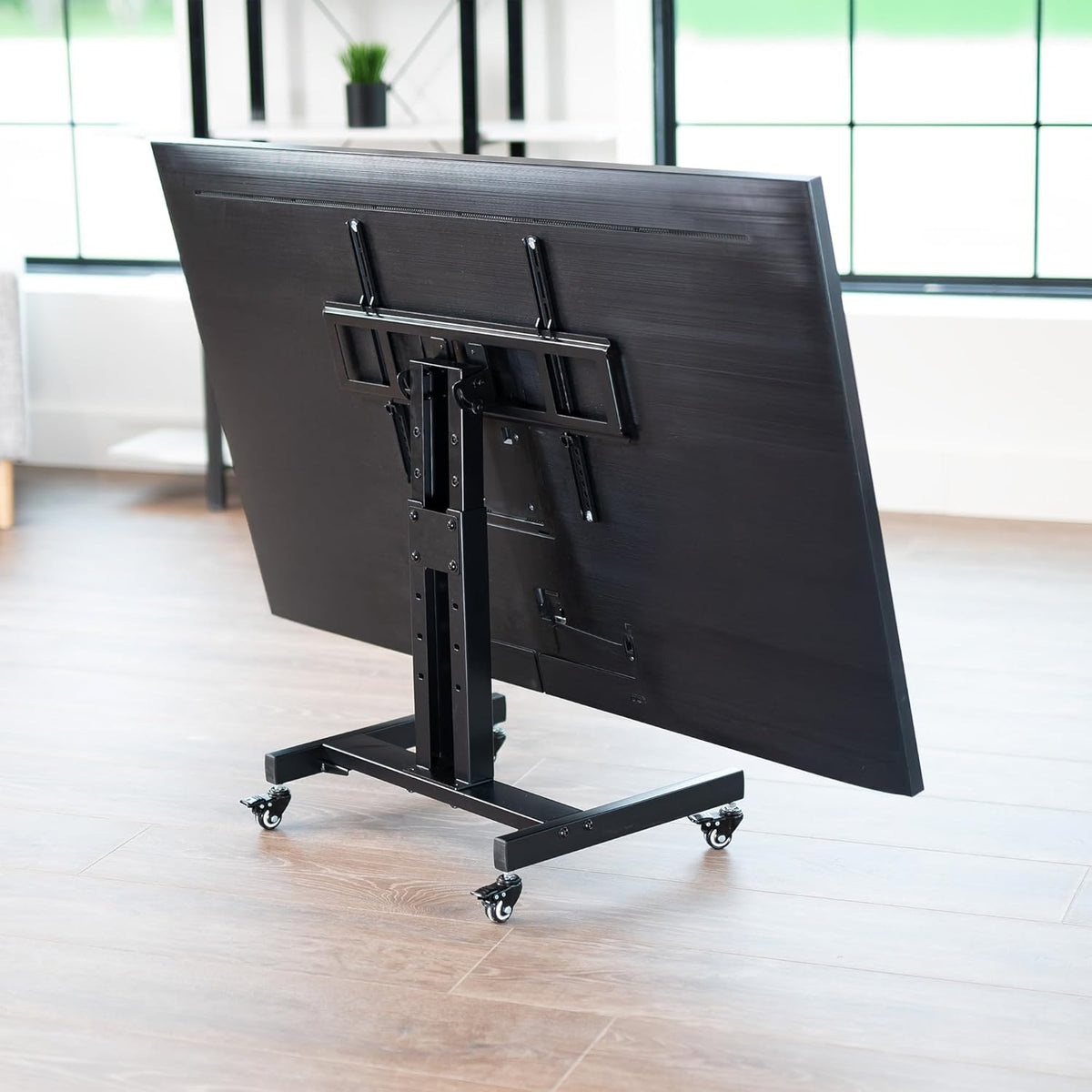 VIVO Low Height Tilting Mobile TV Cart for 32-75 in Screens