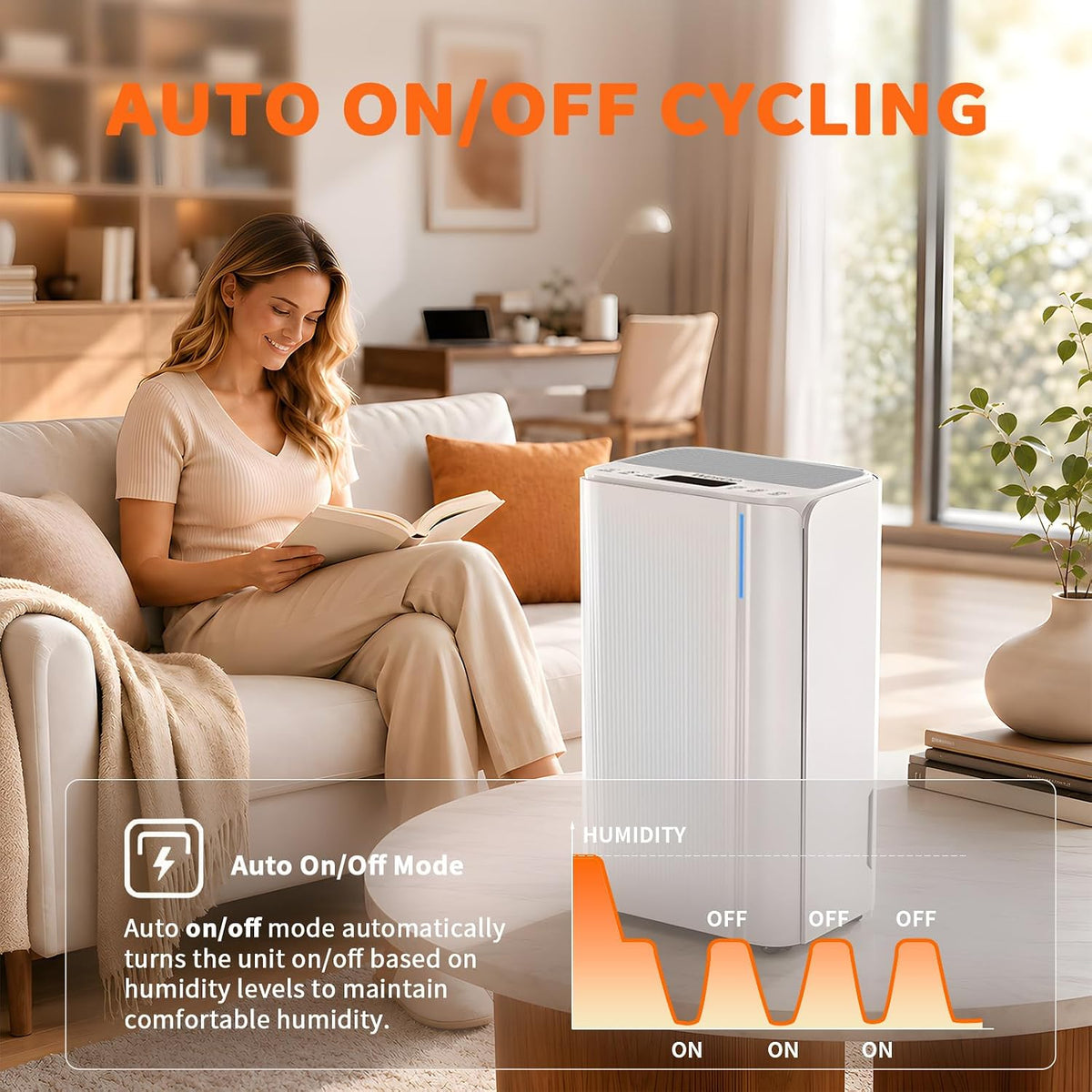 Dehumidifier for Basement, 16.4 ft Drain Hose, Smart App Control