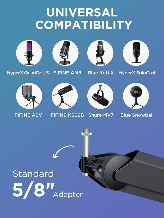InnoGear Mic Boom Arm, Microphone Stand