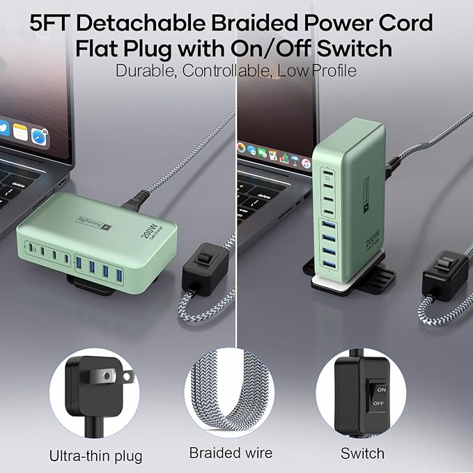 8-Port Multiple Charger Station 200W