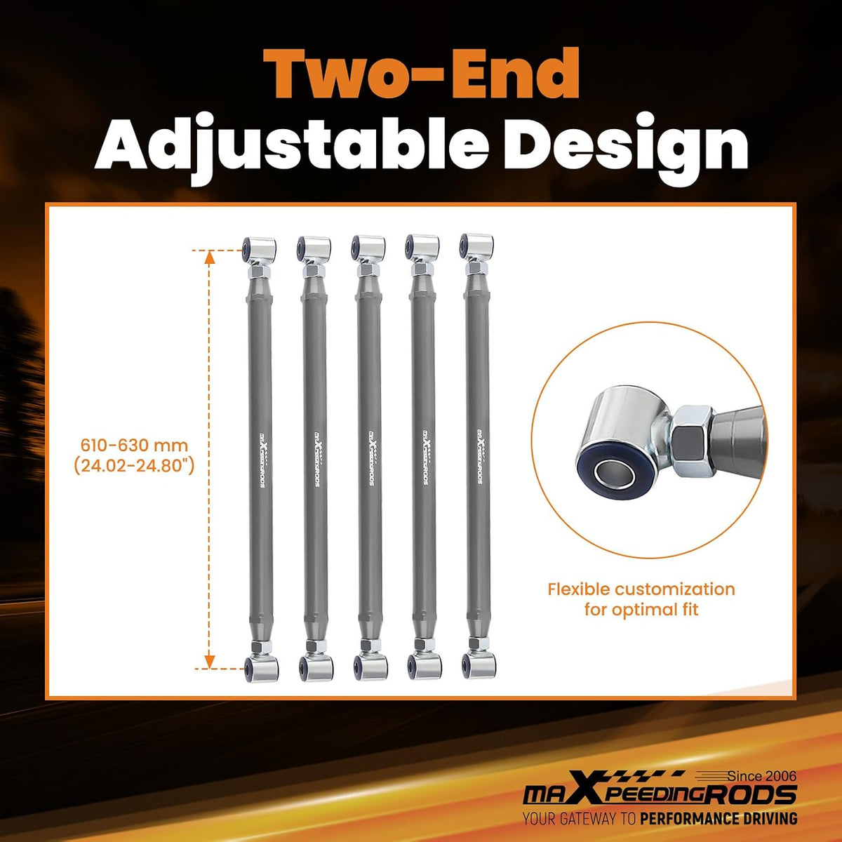 maXpeedingrods Universal Parallel 4 Link Kit for Classic Car & Truck