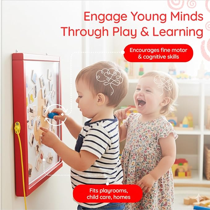 Magnetic Toddler Activity Wall Panel Toy – Interactive Wall Busy Board –