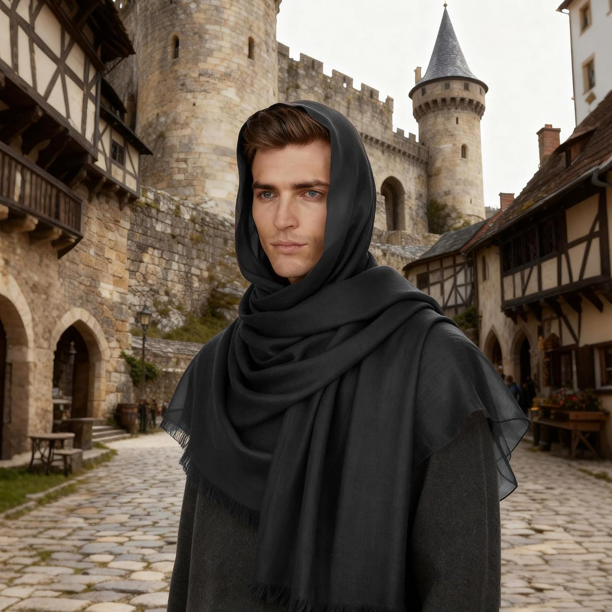 Renaissance Costume Accessories Men - Leather Armor Pauldron & Shoulder C...