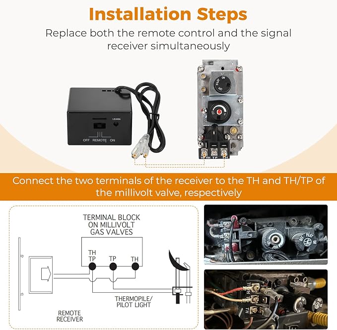 Upgraded Universal Fireplace Remote Control, Fit