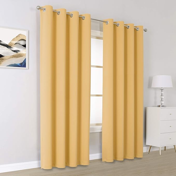 Desert mist Curtains 84 Inches Long Blackout Curtain Panels