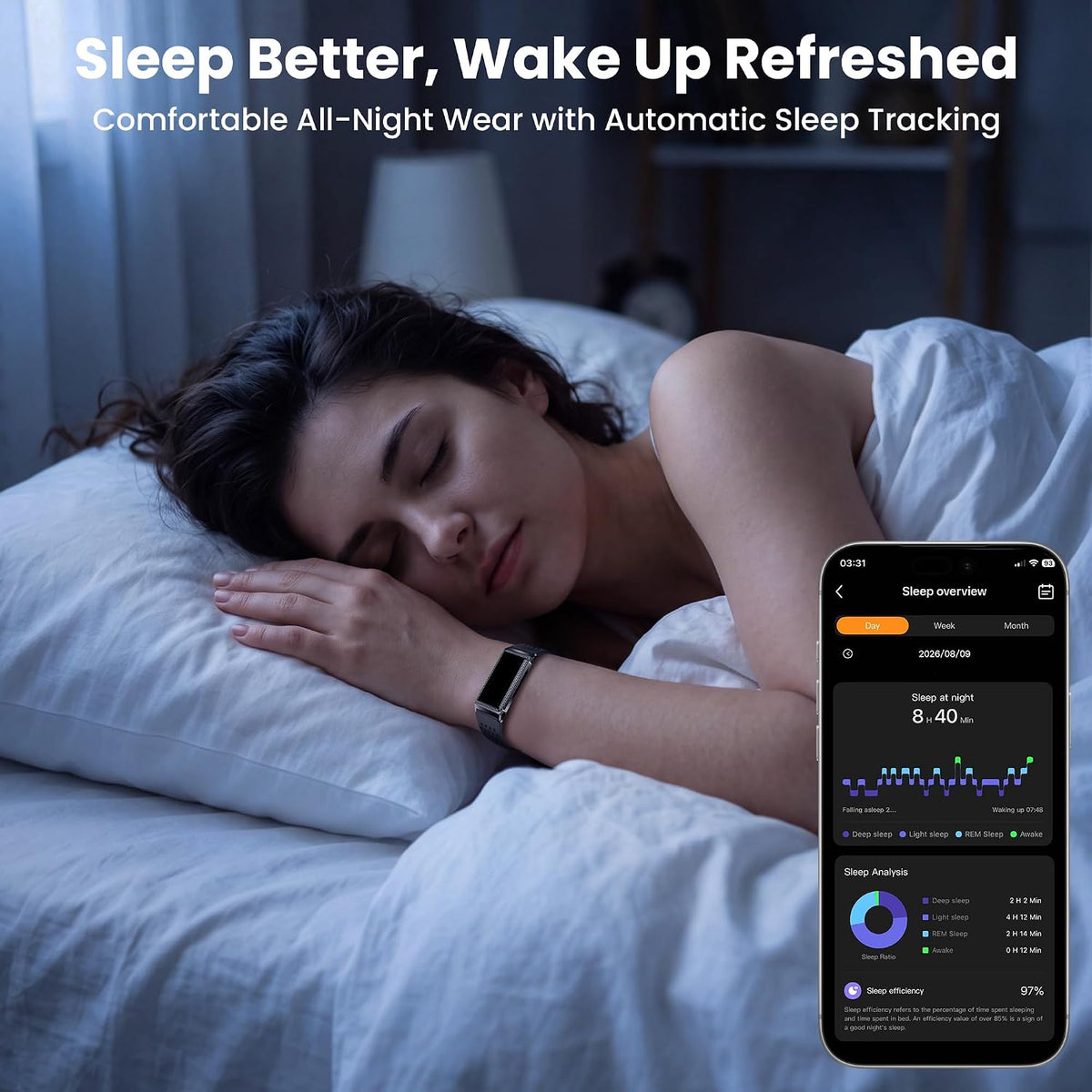 Fitness Tracker with Heart Rate & Sleep Tracking