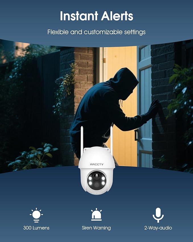 Solar Security Cameras Wireless Outdoor, 4MP 360° View Battery Powered Outdoo...