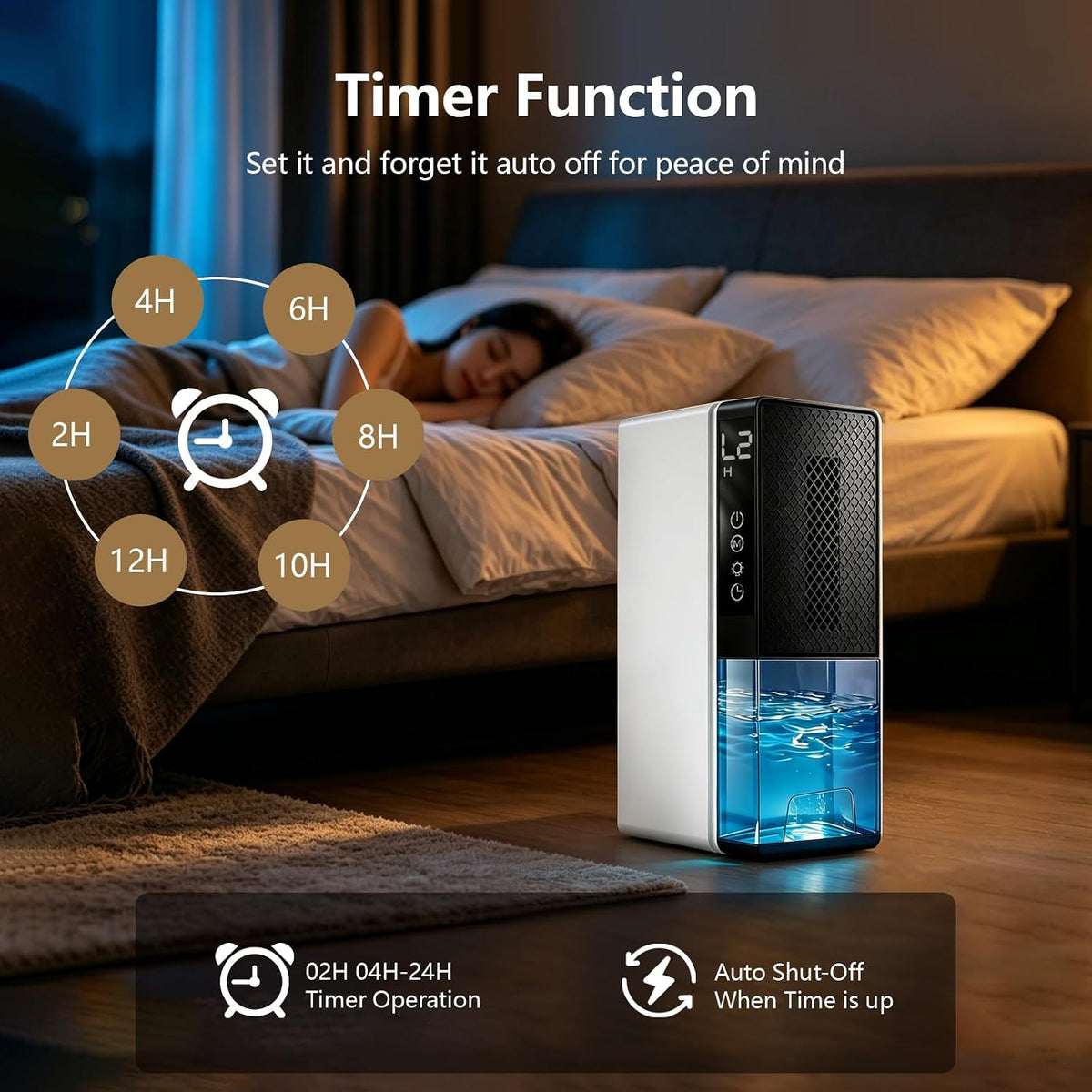78 OZ Dehumidifier,Small Dehumidifier for Bedroom 300 Sq.Ft