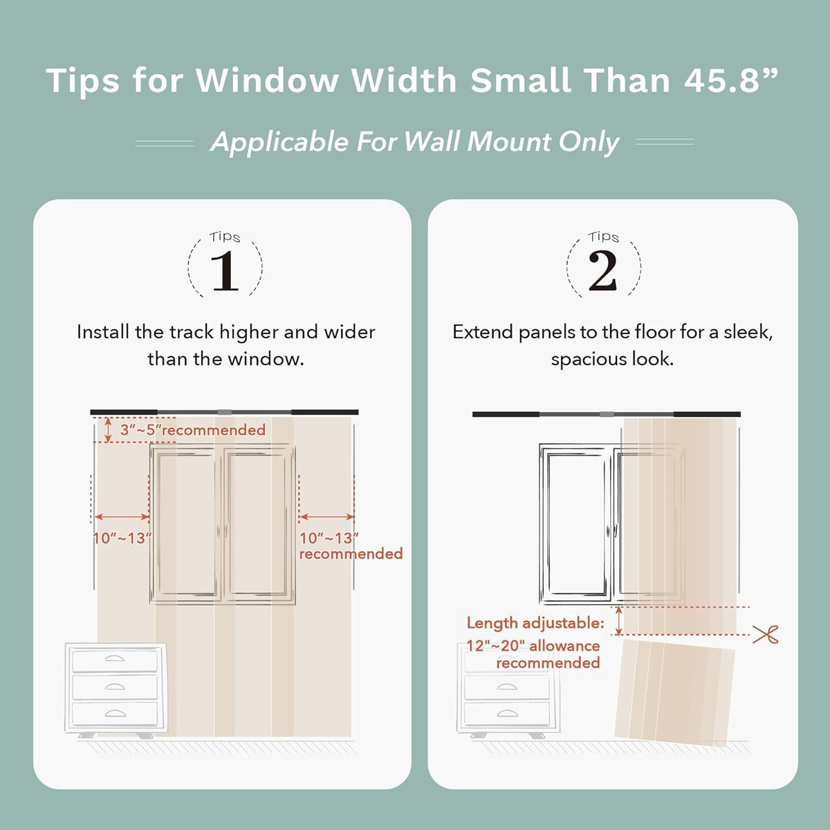 Panel Blinds Light Filter White 45.8"-86" x 96", Catch Me | Wh...