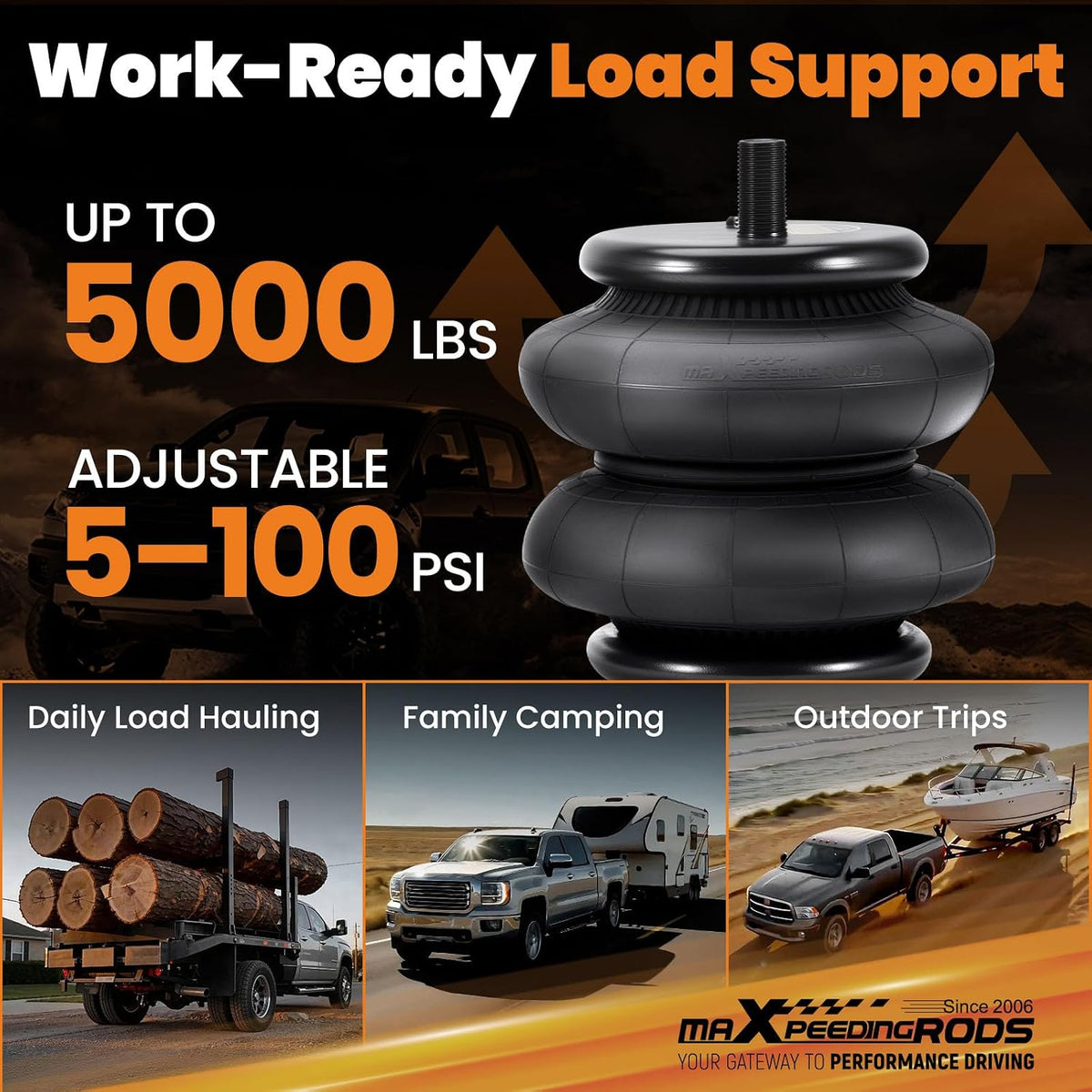 maXpeedingrods Air Suspension Bags Kit for Chevy Silverado 2500 2011-2026