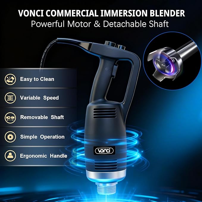 VONCI 750W Commercial Immersion Blender, Electric Hand Blender