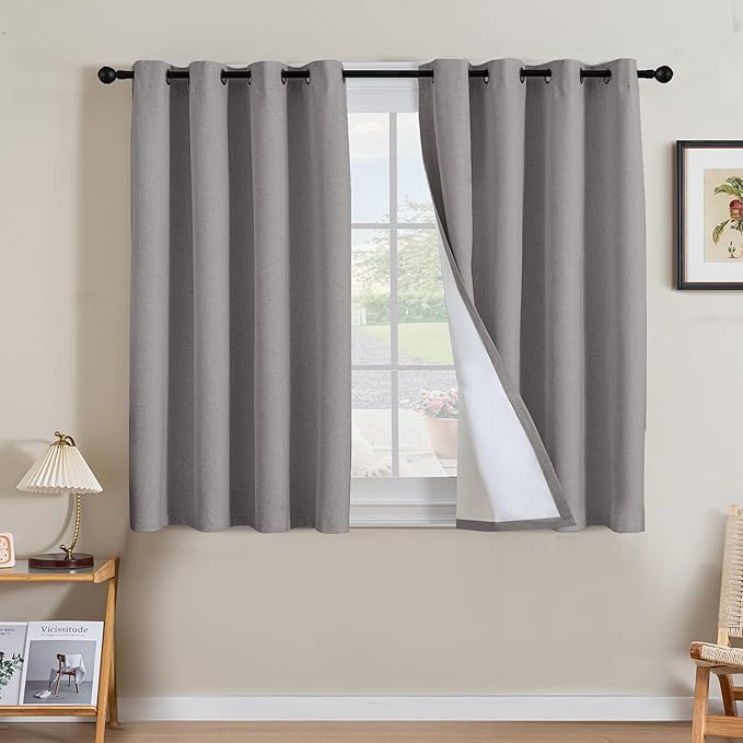 H.VERSAILTEX Linen Curtains 100% Blackout Curtains