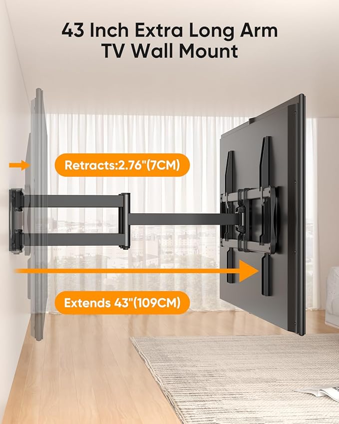 FORGING MOUNT Heavy Duty XXL Full Motion TV Wall Mount
