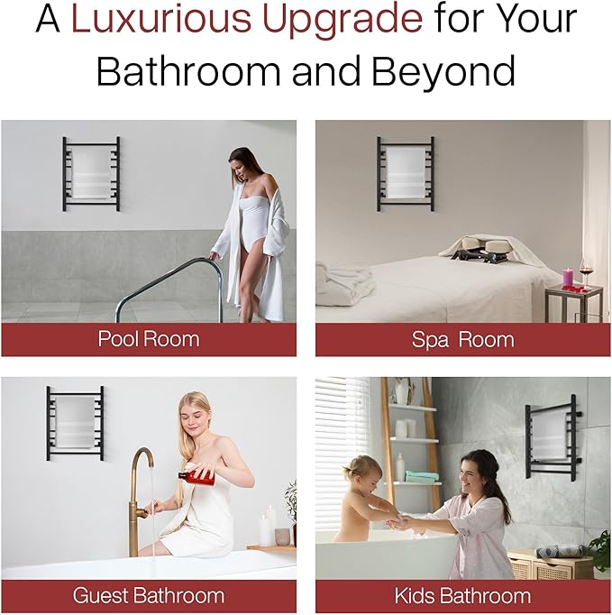 WarmlyYours Heated Towel Rack for Bathroom