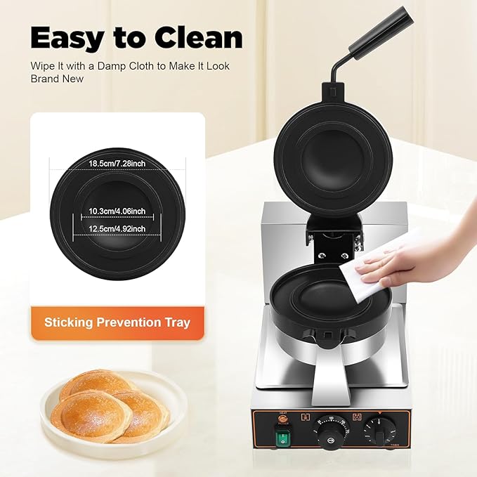 Electric Burger Baking Machine Commercial Cone Maker Double-Sided Constant