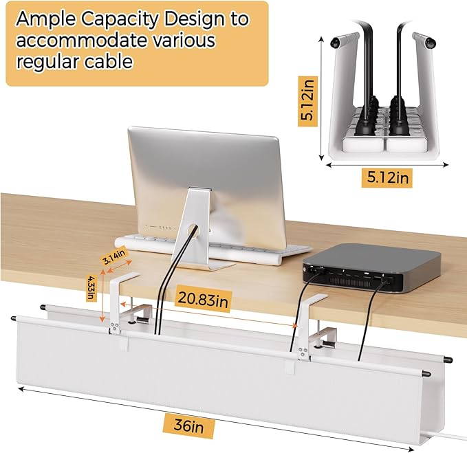 Under Desk Cable Management Tray