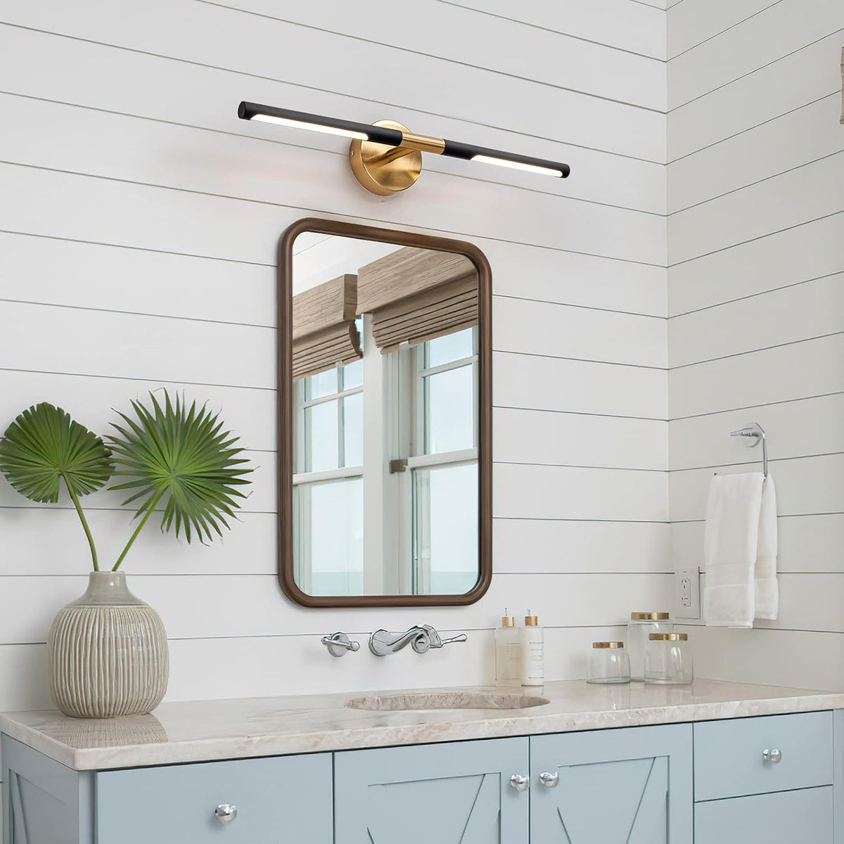 Modern Bathroom Light Fixtures Over Mirror 24 Inch, 18W 360° Rotatable Dimmab...