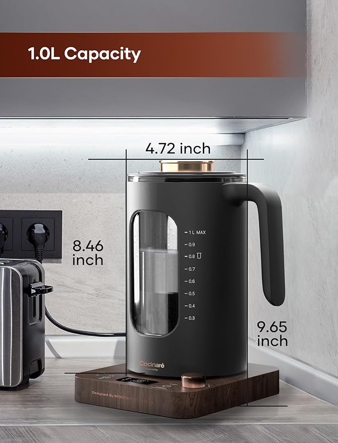 Electric Tea Kettle, INTASTING Glass Electric Kettle