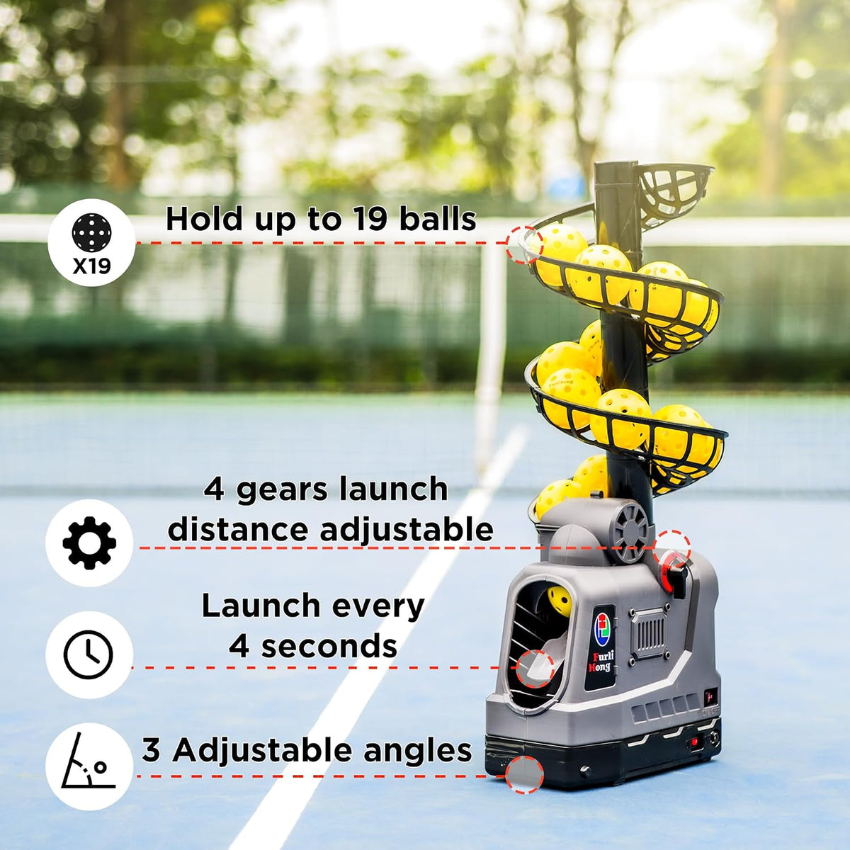 Furlihong 681PBH Pickleball Machine for Beginners