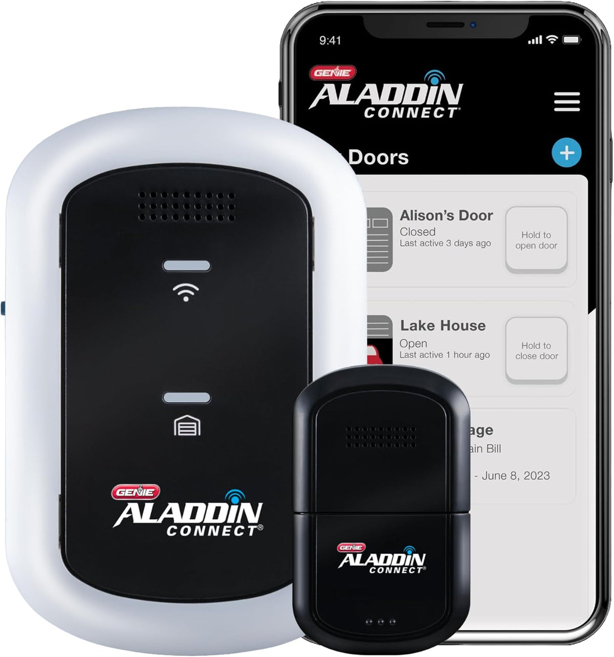 Genie Aladdin Connect Smart Garage Door Controller, Single Door Kit ALKT2-R