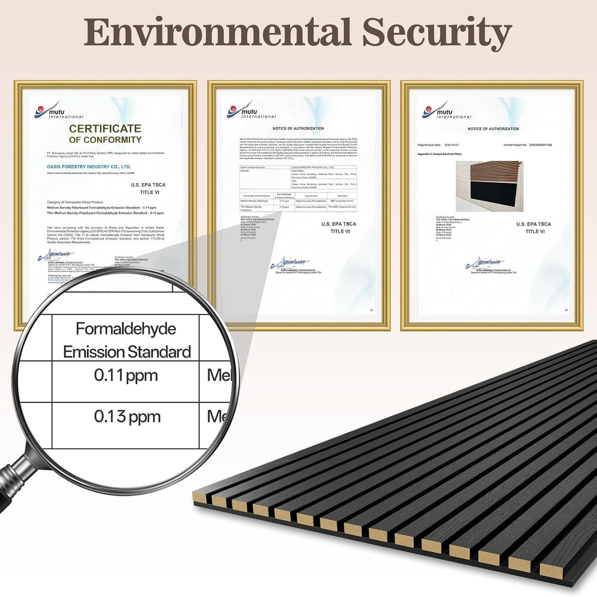 2 Pack Acoustic Wood Panels for Wall 47.24" x 23.81" Soundproof