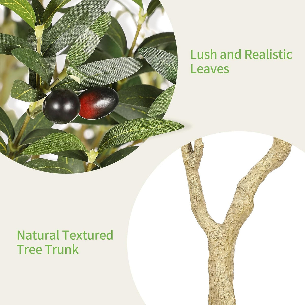 6ft Artificial Olive Tree with Tall Exquisite Planter