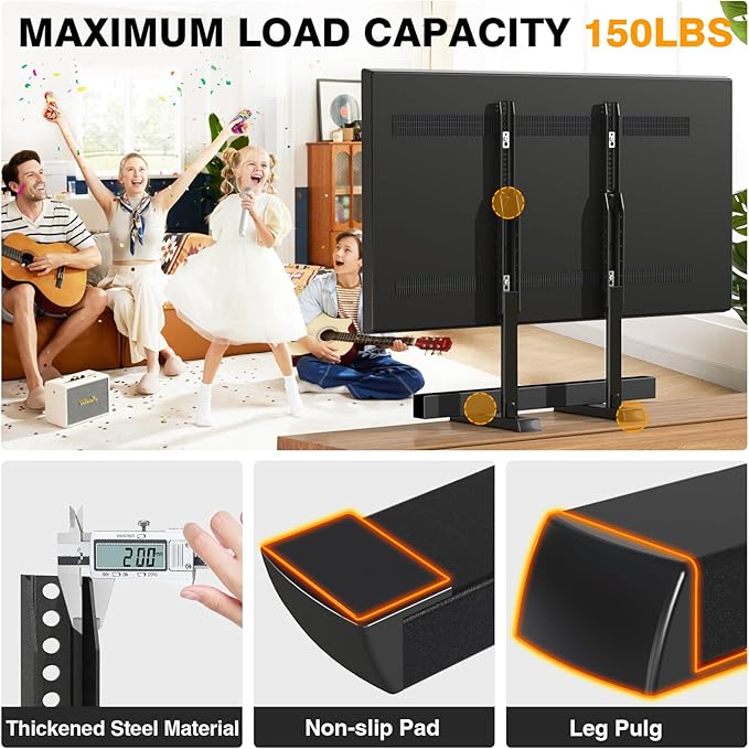 Universal TV Legs, Table Top TV Stand Base
