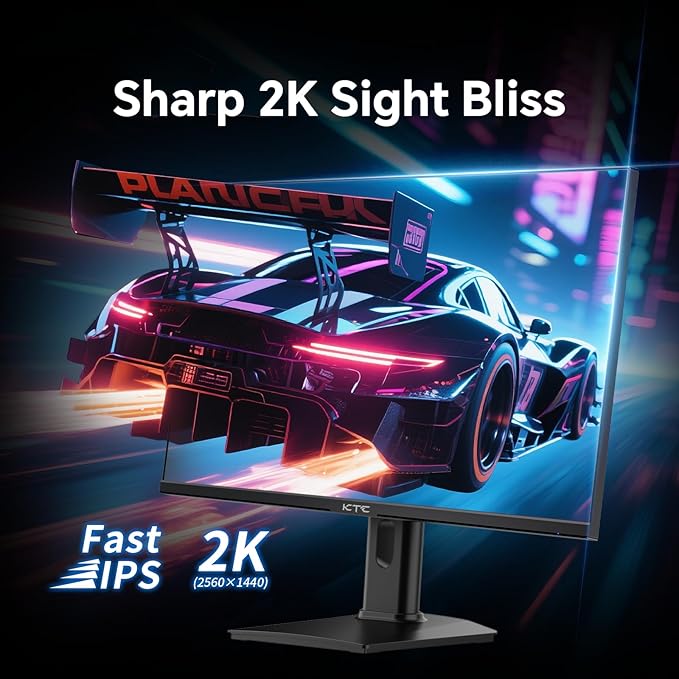 KTC 24 inch Gaming Monitor QHD 180Hz, Fast IPS 1440p Computer Monitor,
