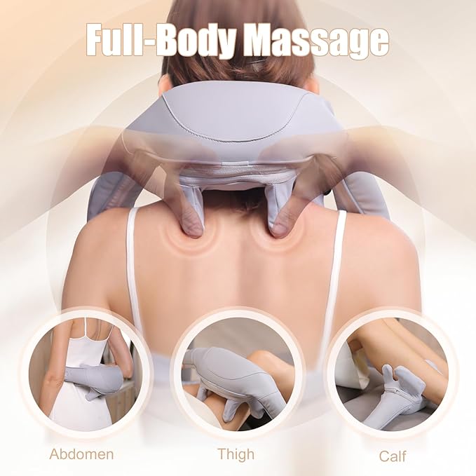 Electric Shiatsu Back and Neck Massager, Cordless Shoulder Massager