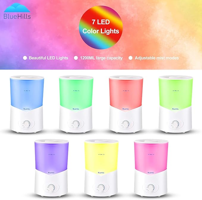 BlueHills Large 1000 ML XL Essential Oil Diffuser White Aromatherapy Humidifier