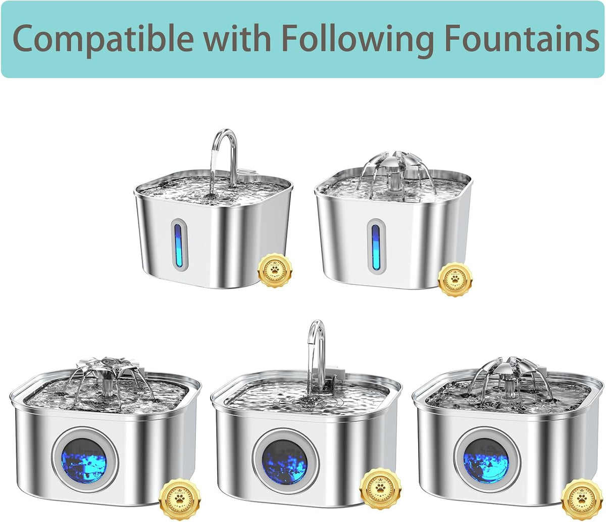 Cat Water Fountain Filters Replacement, 12+12 Pack