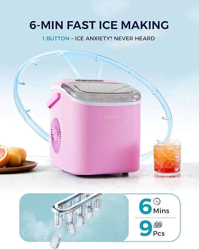 EUHOMY Countertop Ice Maker Machine