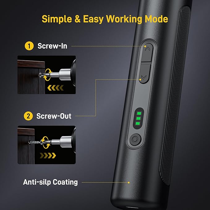 MrToNo Electric Screwdriver, Cordless Screwdriver Set, Power Screwdriver Set