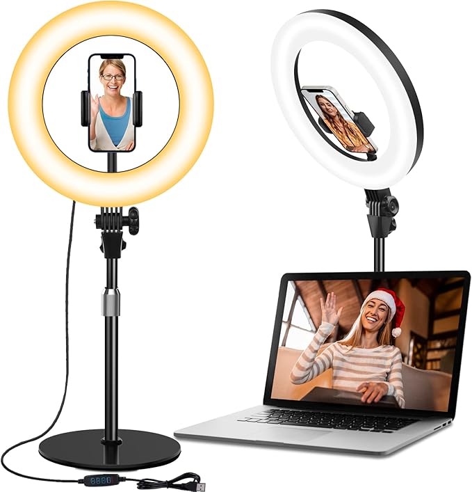 Desk Ring Light with Stand