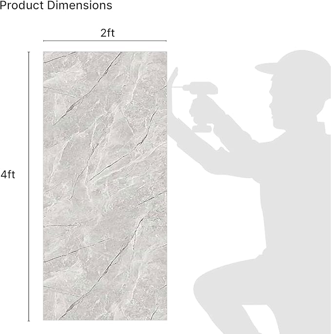 Dundee Deco Faux Marble Wall Panels - 2 ft X 4 ft - Glossy (4 Pack)