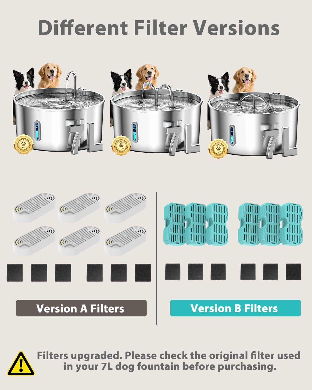 Cat Water Fountain Filters Replacement, 12+12 Pack