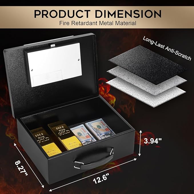 Dalmbox Portable Metal Safe Box