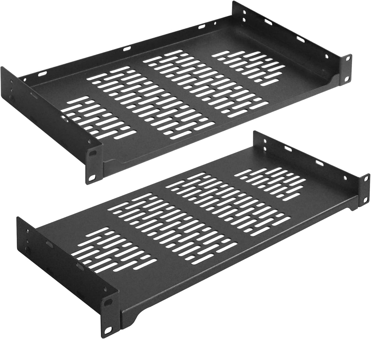 RIVECO 2 PCS 8” Rack Shelves for 19 inches Network Rack & Cabinets, 1U Ra...