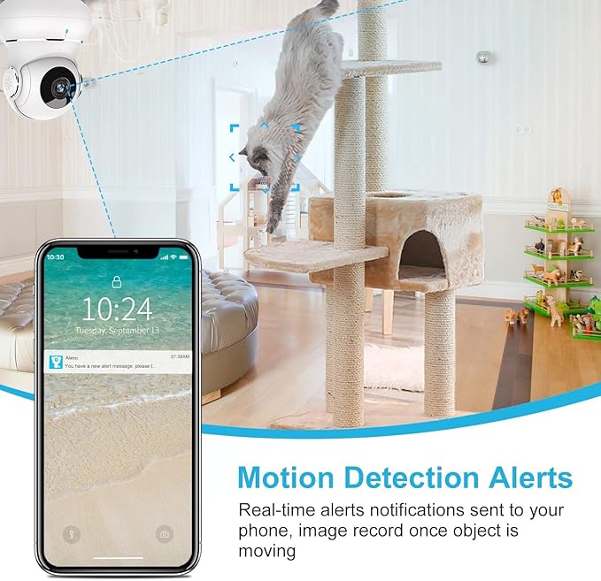 litokam Indoor Security Camera 4 Pack, 360° WiFi Cameras